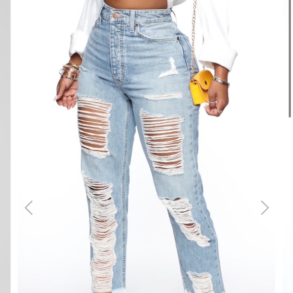 Distressed denim size 0